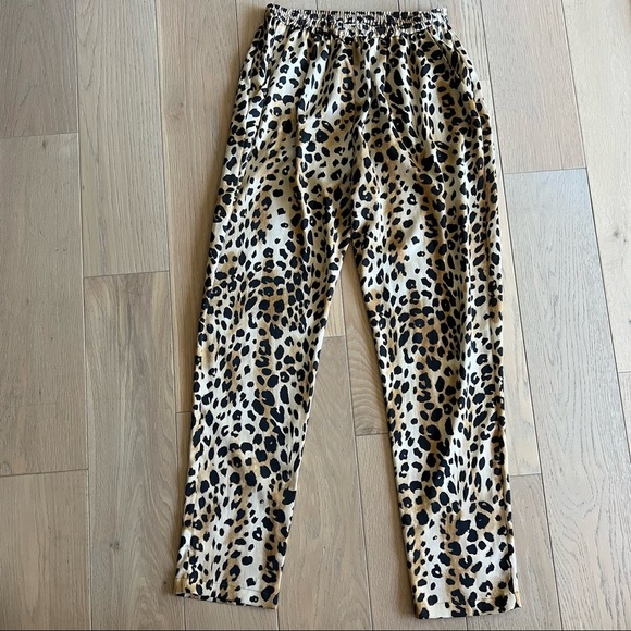 Ronny Kobo Leopard Cheetah Print Pull On Pants S-M - Picture 8 of 9